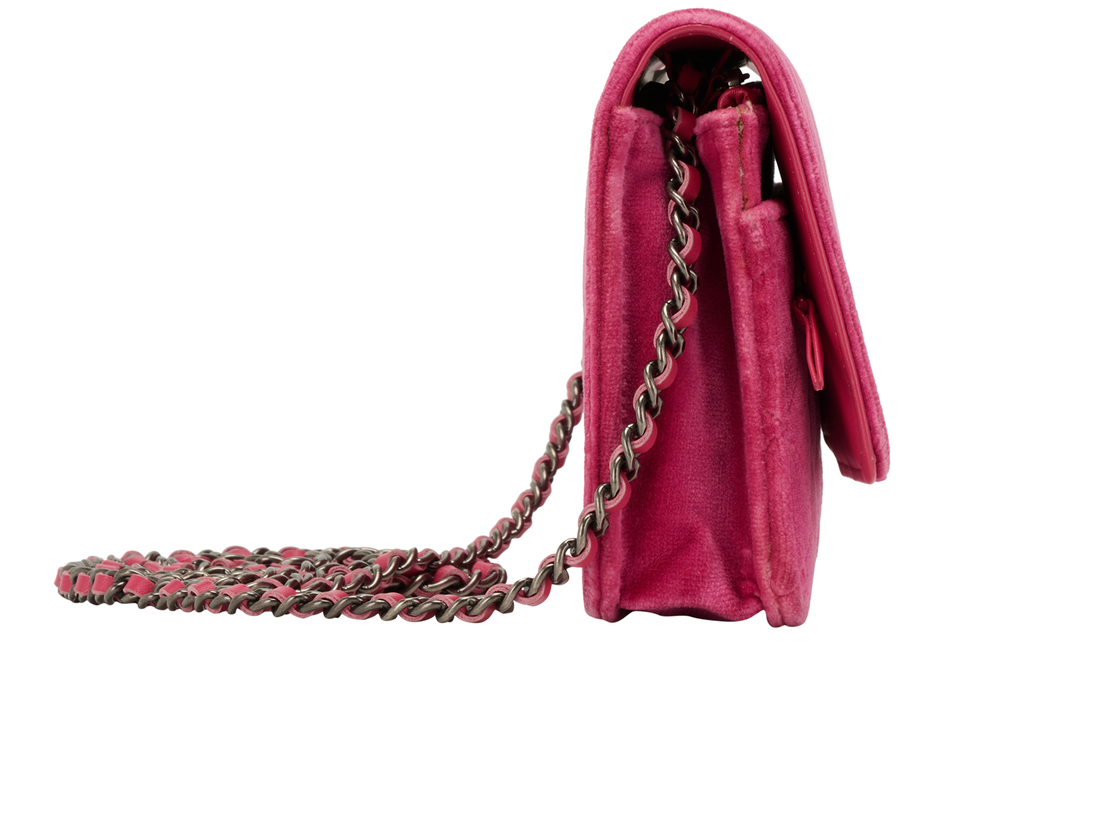 Boy WOC, &pound;1,600, Handbags, Pink, Velvet, Side view